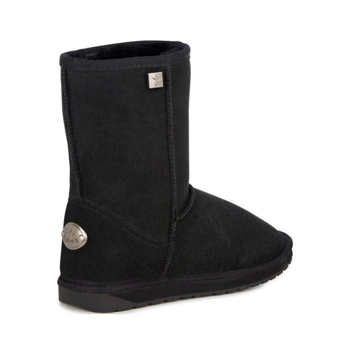 EMU Premium Stinger Lo Black Sheepskin Boot Mens Unisex